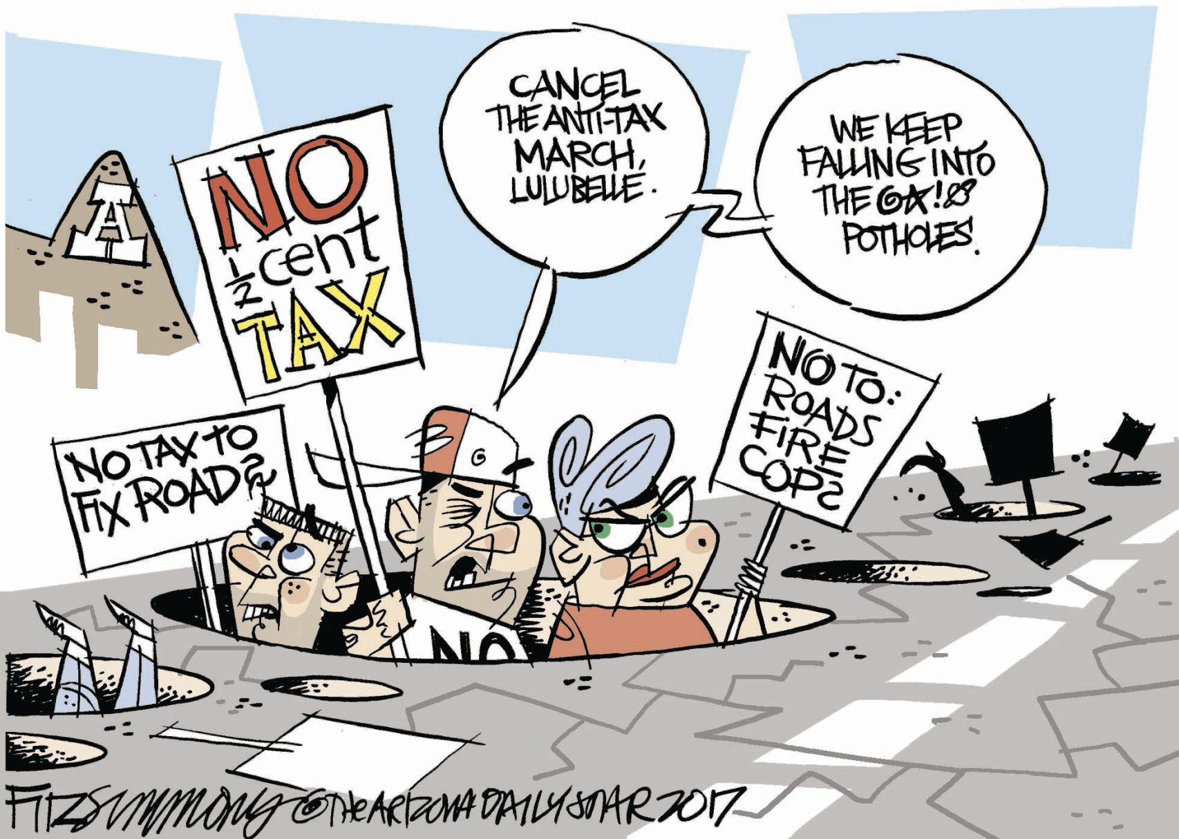 Daily Fitz Cartoon: City streets